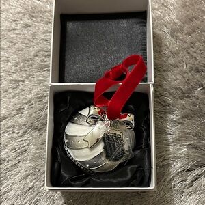 Pandora Festive Silver Ornament with Red Accent